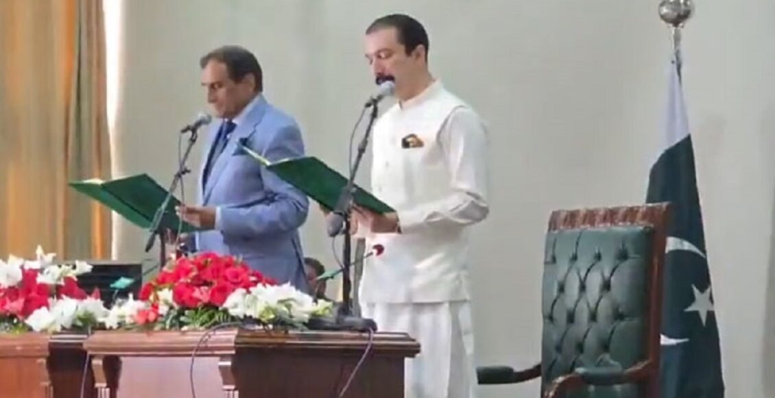 راجہ فیصل راٹھور آزاد کشمیر وزیراعظم حلف برداری