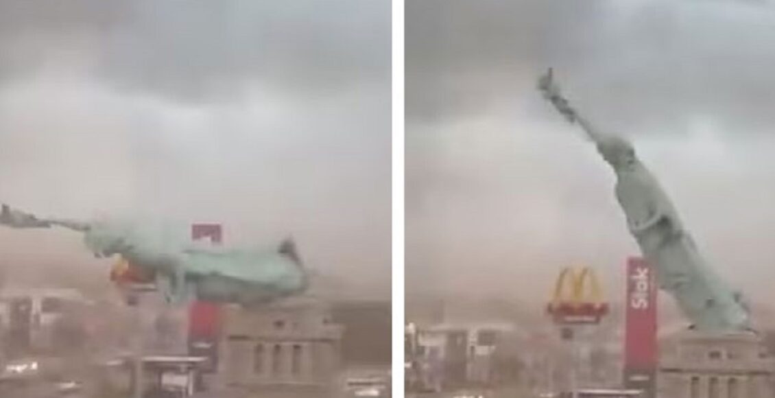 برازیل میں تیز آندھی، اسٹیچو آف لبرٹی کا 24 میٹر بلند مجسمہ گرگیا، ویڈیو وائرل